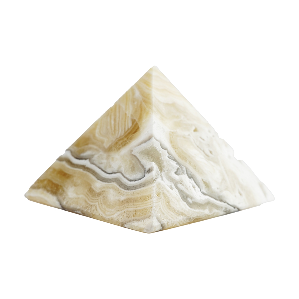 Pyramid alabaster calcite,, 10,0cm