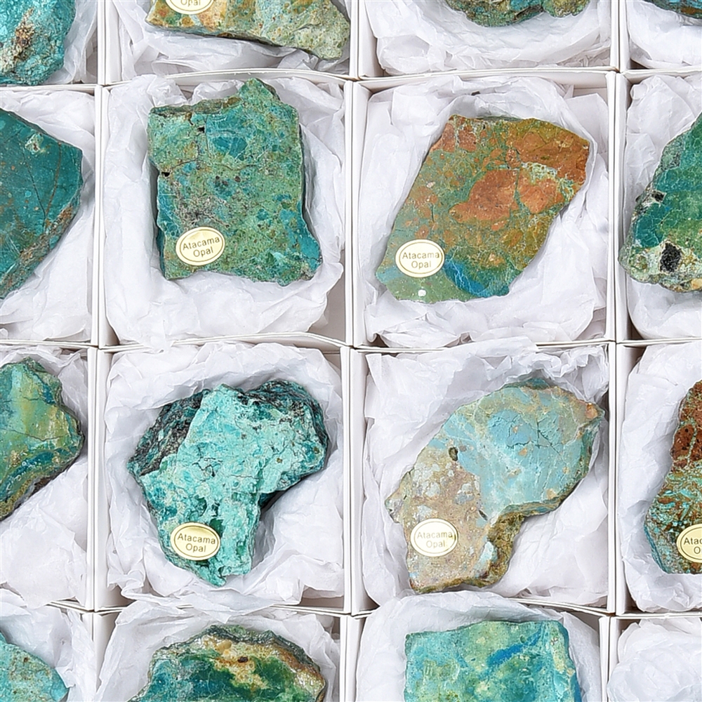 One side polished pieces Atacama opal, 04 - 06cm (24 pcs./VE)