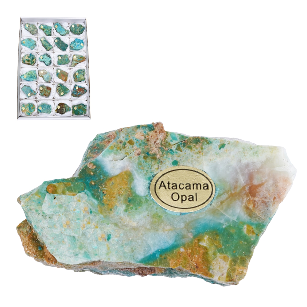 One side polished pieces Atacama opal, 04 - 06cm (24 pcs./VE)