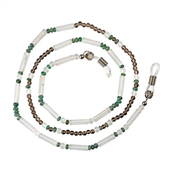 0600010037 Glasses necklace "Sincerity & Harmony" (Emerald, Rock Crystal, Smoky Quartz) | Marco Schreier