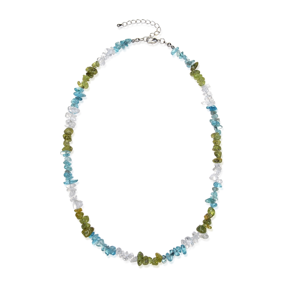Necklace Baroque Combi Apatite, Peridote, Rock Crystal "Motivation & Independence"
