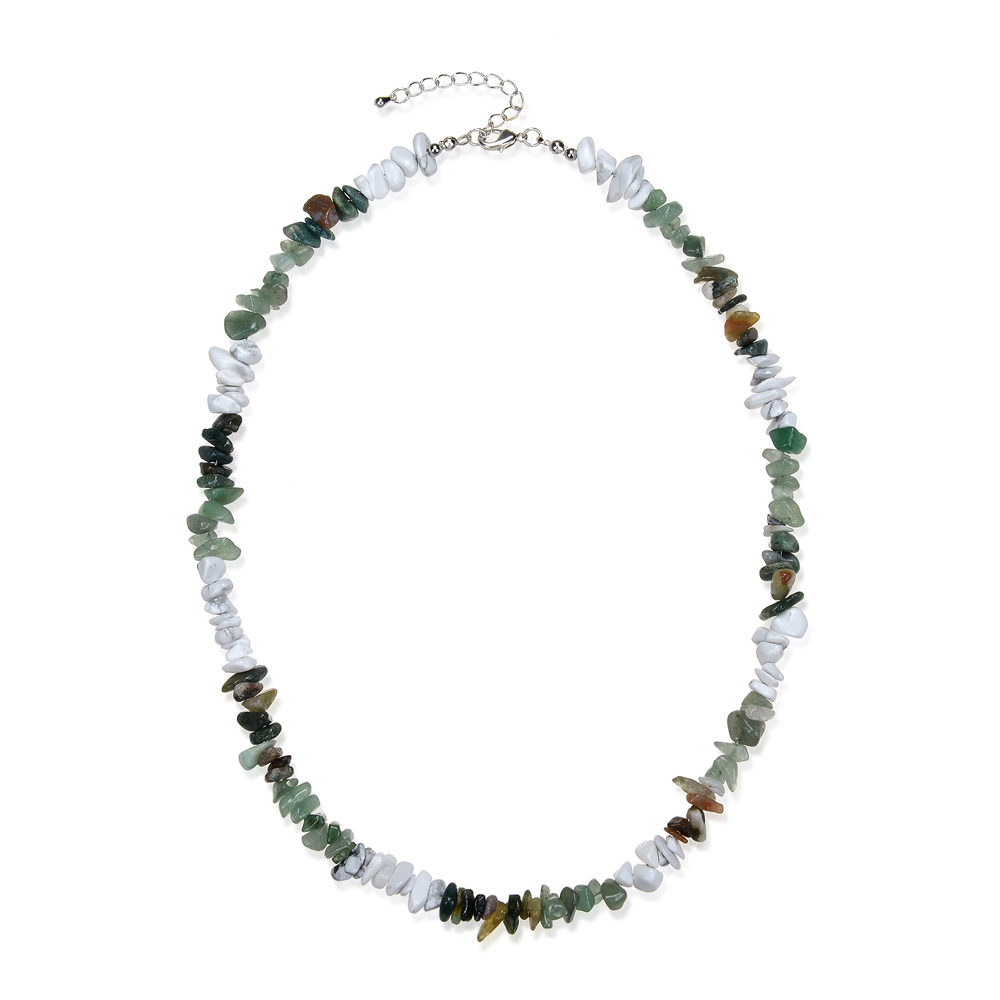 Necklace Baroque Combi Magnesite, Aventurine, Moss Agate "Relaxation & Serenity"