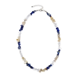 0600013012 Collier Barock Kombi  Bergkristall, Lapis Lazuli, Rutilquarz "Weisheit & Inspiration" | Marco Schreier