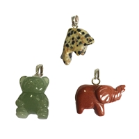 Pin pendant animals 2cm, mixed, silver colored eyelet (50pcs/dl)