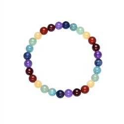 0600050306 Armband, Chakra (stab.), 06mm Kugeln, 15cm (für Kinder) | Marco Schreier