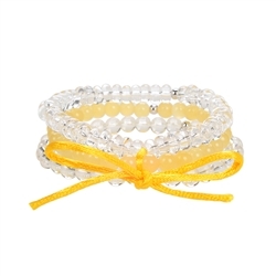 0600060009 Bracciale "Sunny Day" (cristallo di rocca, calcite arancione), 20 cm (grande) | Marco Schreier