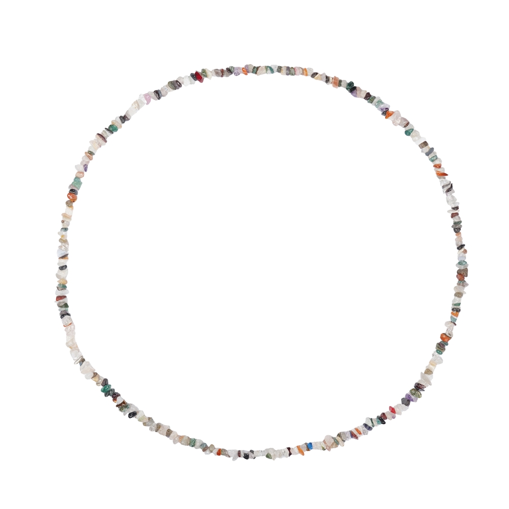 Necklace (sliver necklace), mixed stone types, 90cm, endless | Marco Schreier