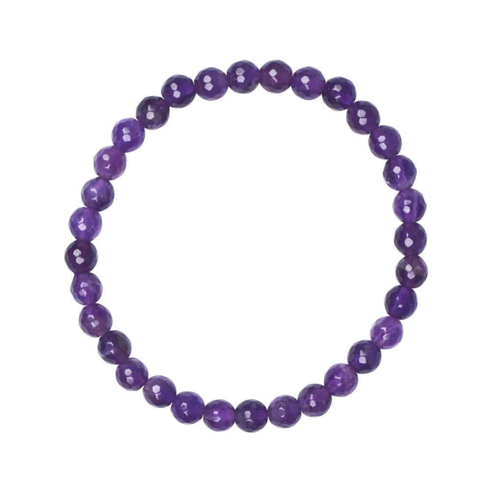 Bracelet, amethyst extra, 06mm beads, faceted
