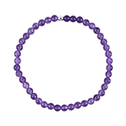 0601260020 Bracelet, amethyst, 04mm beads | minerals trade - gems, healing stones & jewelry