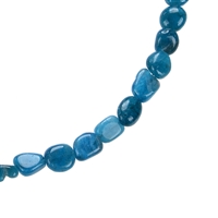 Chain apatite (stab.), nuggets (5 - 8mm), rhodium plated. Extension chain