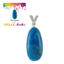 0602025107 Apatite (stab.) pendant, large Tumbled Stone, rhodiniert | Marco Schreier