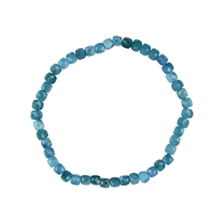 0602051005 Bracciale, apatite (stab.), cubo di 04 mm, sfaccettato | Marco Schreier