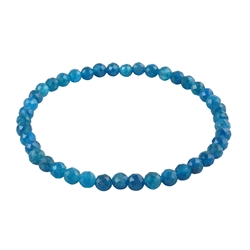 0602051051 Bracelet, apatite (stab.), 05mm boules, facettées | Marco Schreier