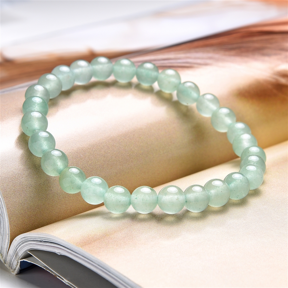 Bracelet, Aventurine, 06mm perles rondes, 15cm (pour enfants)