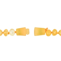 Colliers d'ambre pour bébés perles baroques laiteuses, fermoir de sécurité