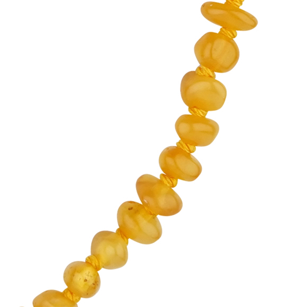 Collier d'ambre éclat, laiteux, 30 - 34cm