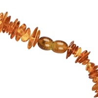 Amber necklace sliver, light, 45cm
