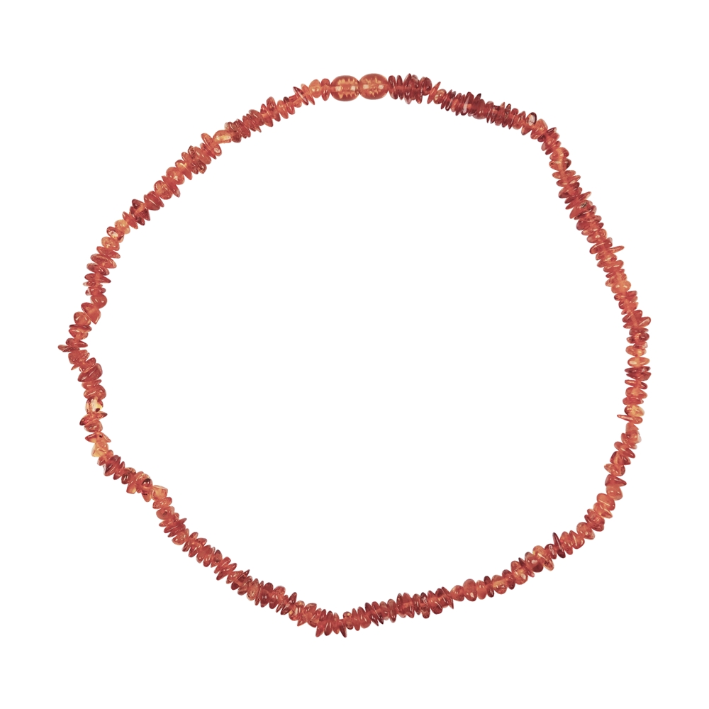 Amber necklace sliver, dark, 45cm