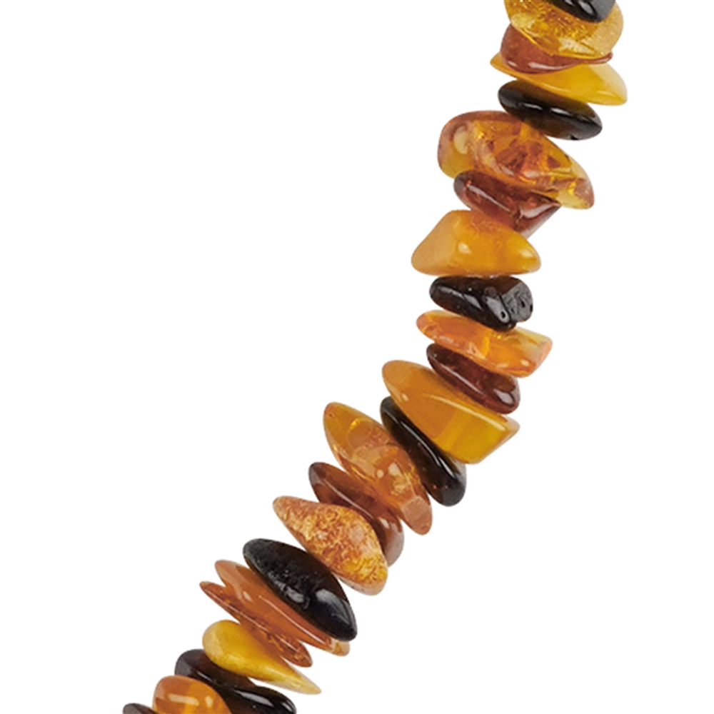 Necklace Amber splinter, colorful, 45cm