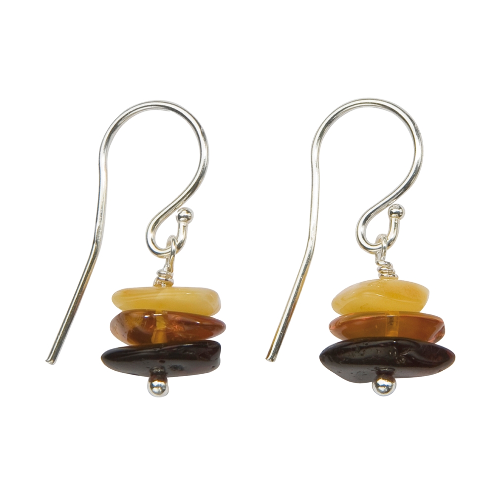 Earrings Amber sliver colorful