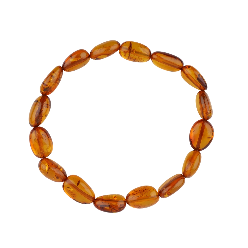 Bracelet de pierres d'ambre roulé, 20cm