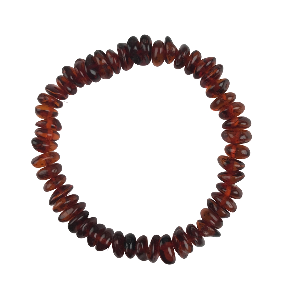 Bracelet Amber Spiltter cherry, 4 x 9mm