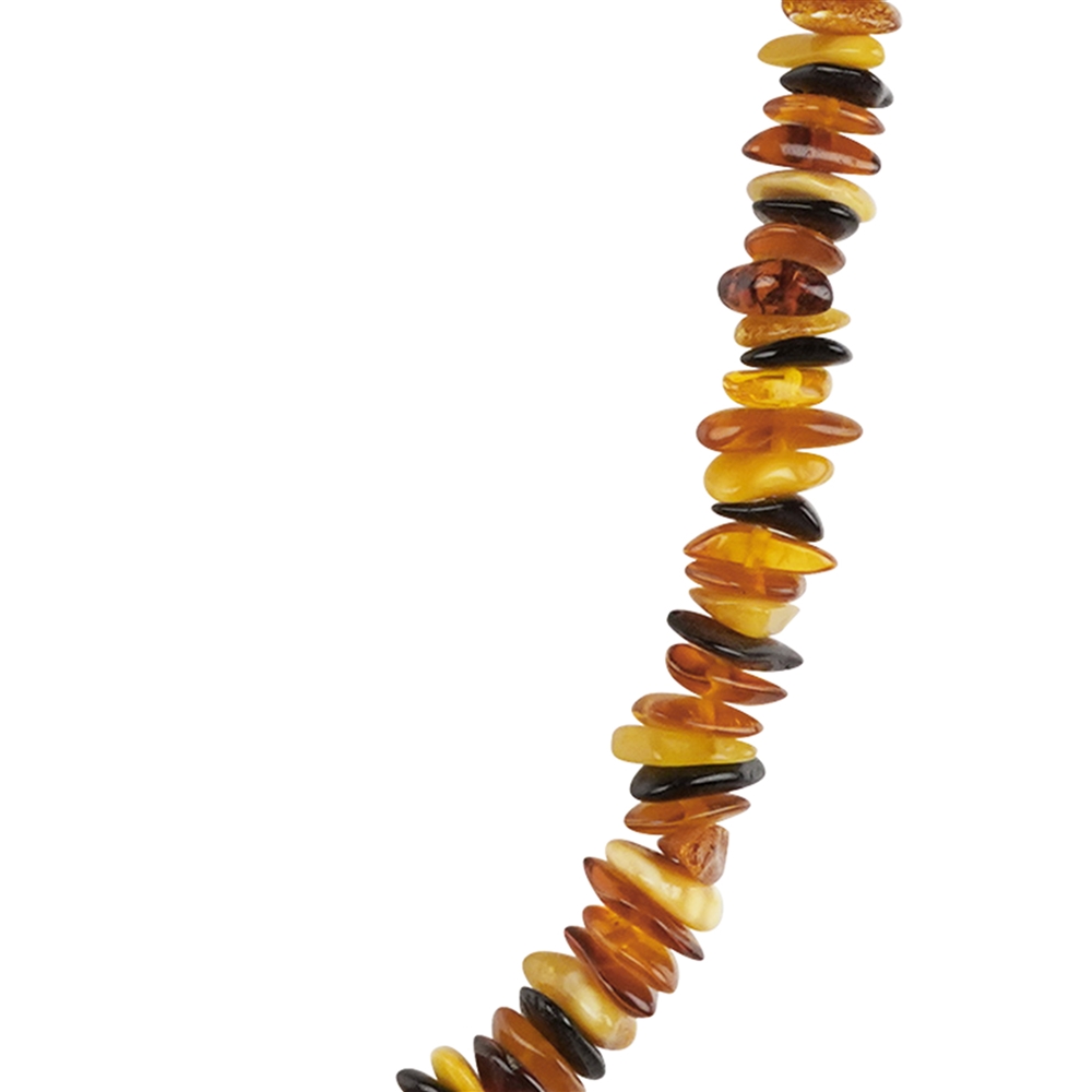 Necklace Amber splinter, colorful, 65cm