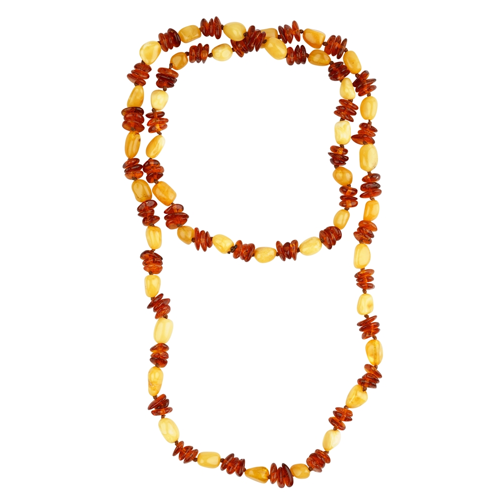Amber necklace 70 cm model 8