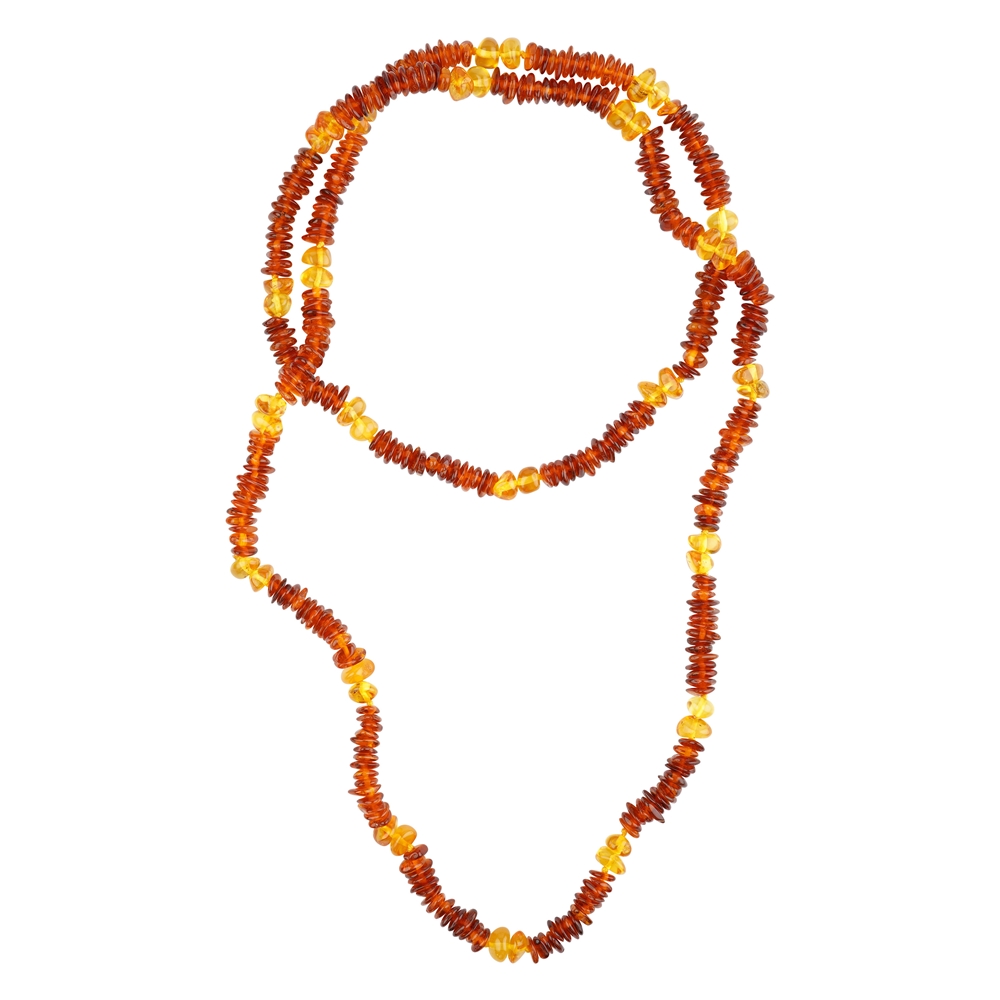 Amber necklace 80 cm model 5