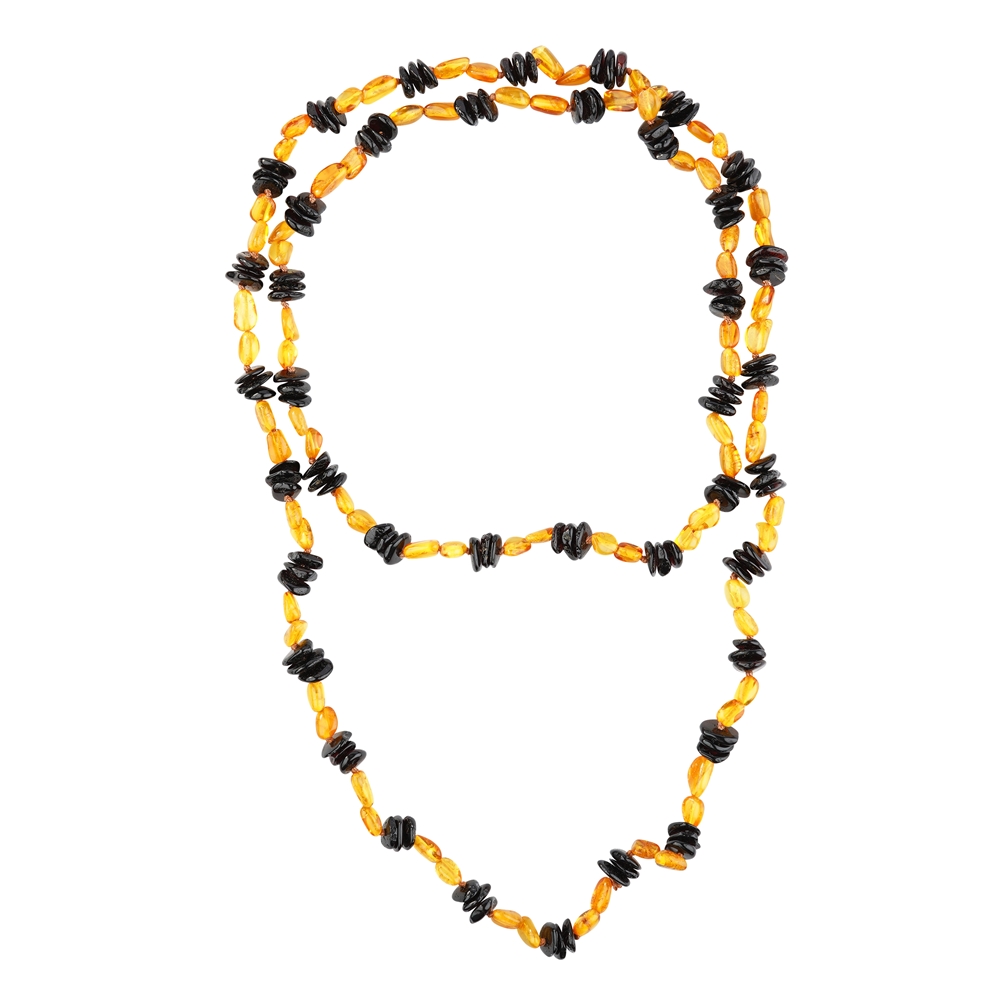 Amber necklace 80 cm model 24