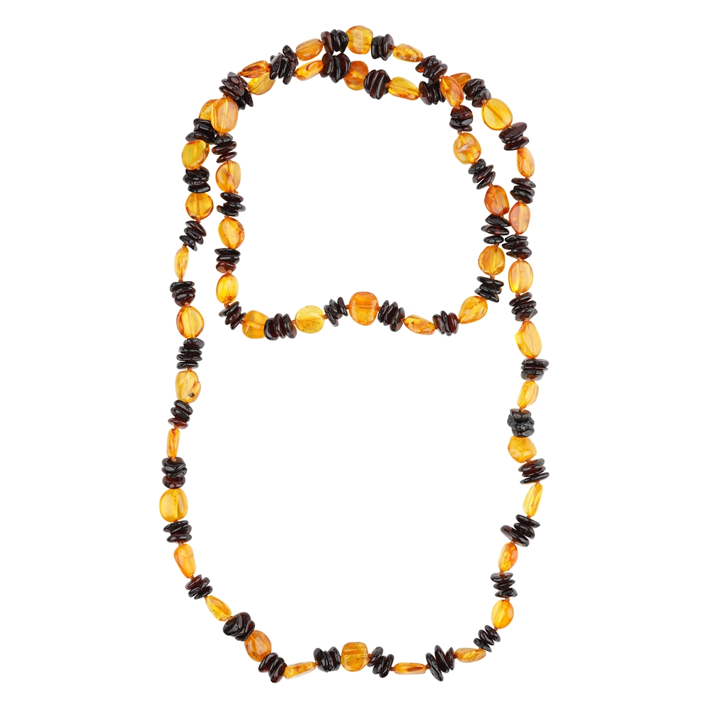 Amber necklace 80 cm model 49