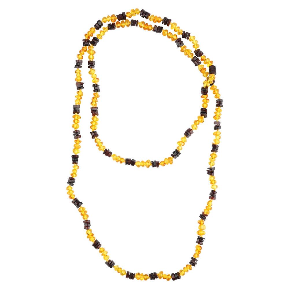 Amber necklace 80 cm model 126
