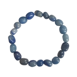 0603950079 Bracelet, blue quartz, 08 - 10mm nuggets | wholesaler gems & healing stones