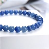 Bracelet, blue quartz, 06mm beads