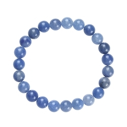 0603950108 Armband, Blauquarz, 08mm Kugeln | Großhändler Edelsteine, Heilsteine & Schmuck