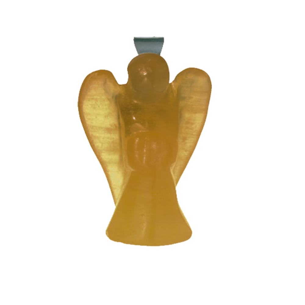 Ange pendentif calcite orange (énergie), 3,0cm