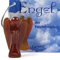 Engel-Anhänger Carneol gebr. (Furchtlosigkeit), 3,0cm