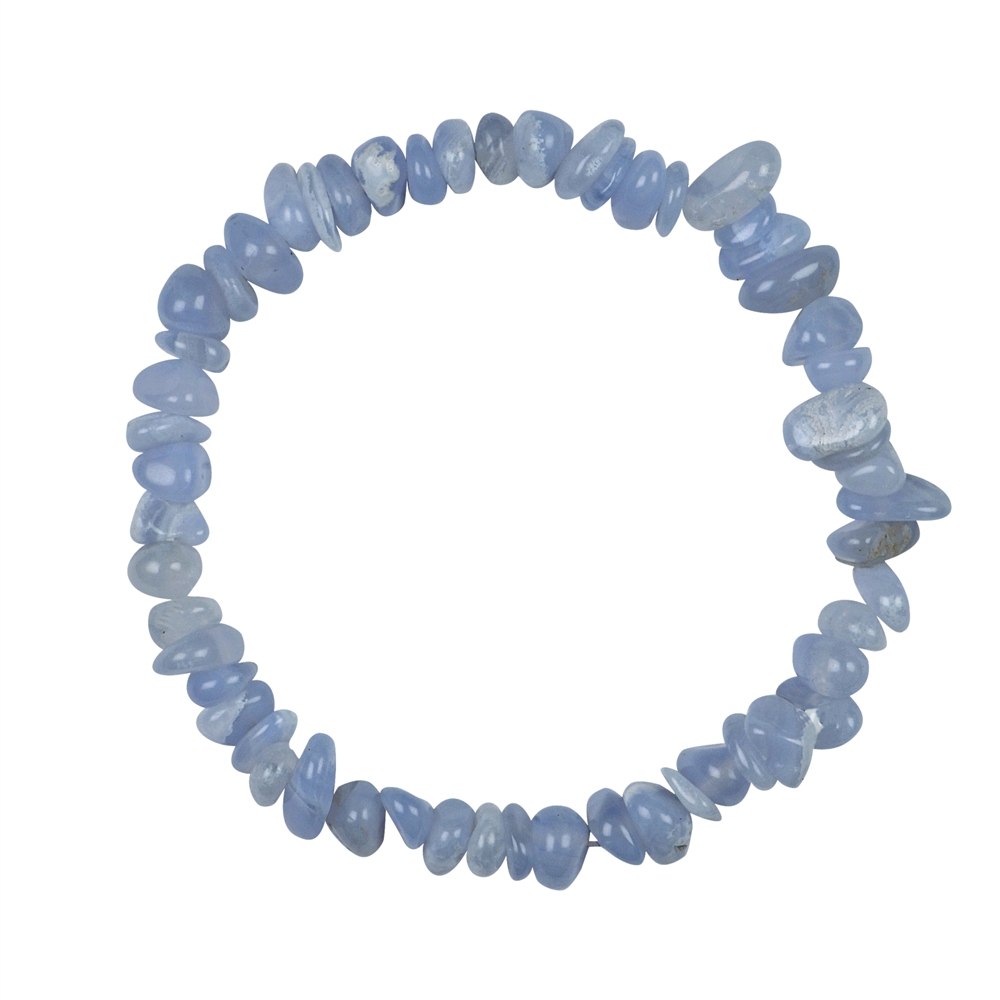 Bracciale, calcedonio blu, scaglie di 05 - 07 mm