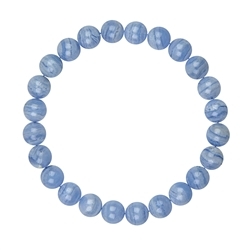 0604550108 Bracelet, Calcédoine (bleu), 08mm boules | Marco Schreier