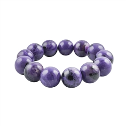 0604850016 Bracelet, Charoïte, perles rondes de 16mm | Marco Schreier