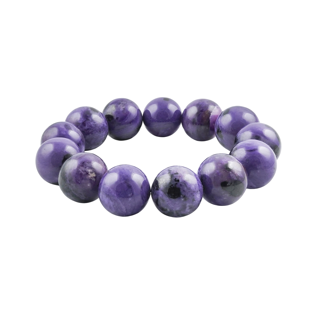 Bracelet, Charoite, 16mm beads | minerals trade - gems, healing stones & jewelry