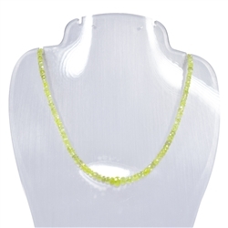 0605000001 Chain button faceted, Chrysoberyl, 45cm, gold plated | Marco Schreier