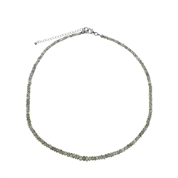 0605019300 Chain Chrysoberyl, button (3-6mm), rhodium plated, extension chain | Marco Schreier