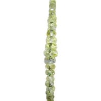 Bracelet Chrysoberyl, 2,5-5,0mm button faceted, extension chain, gold plated