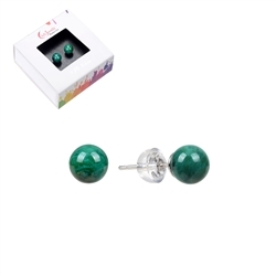 0605145106 Clous d'oreilles chrysocolle (tige), boule, 6mm, rhodié | Marco Schreier