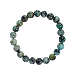 0605150108 Bracelet, chrysocolle diorite (stab.), 08mm boules | Marco Schreier