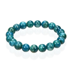 0605150110 Bracelet, chrysocolle (tige), boules de 10mm, 21cm | Marco Schreier