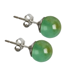 0605245108 Clous d'oreilles Chrysoprase, boule, 8mm, en vrac | Marco Schreier