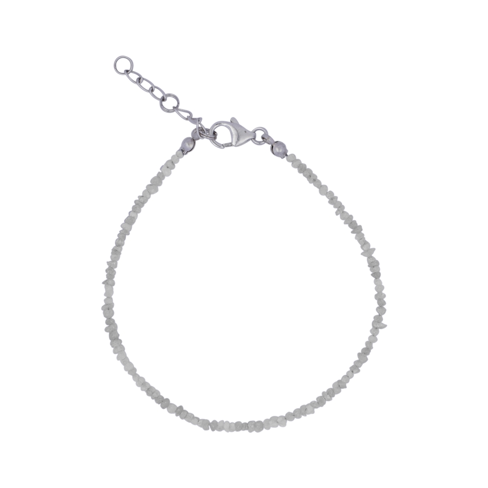 Bracelet de cristaux bruts de diamant (blanc), 22 - 26cm