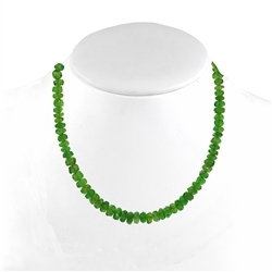 0606192001 Chain Button faceted, Chrome Diopside, 03-05mm/45cm | Marco Schreier